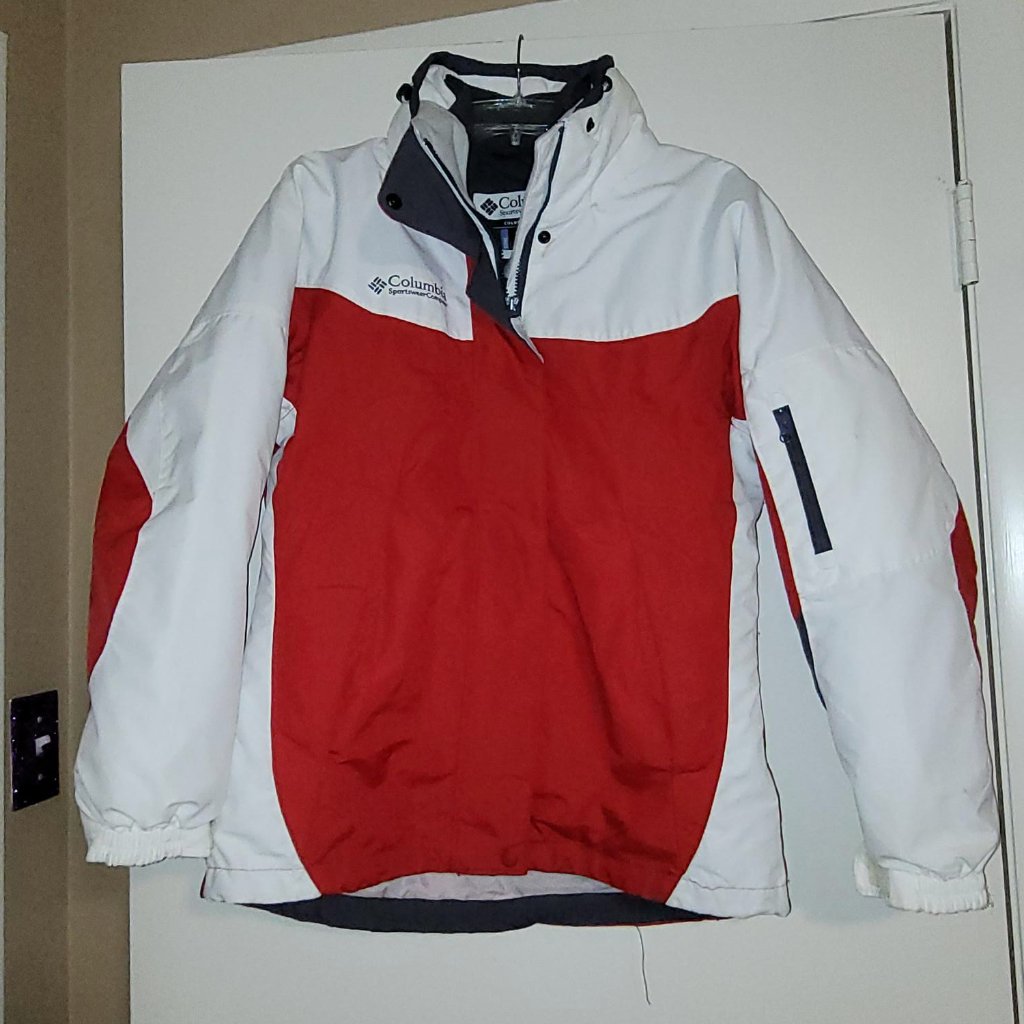 Columbia Women's 3-In-1 Interchange Jacket, Size Small, Red And White
